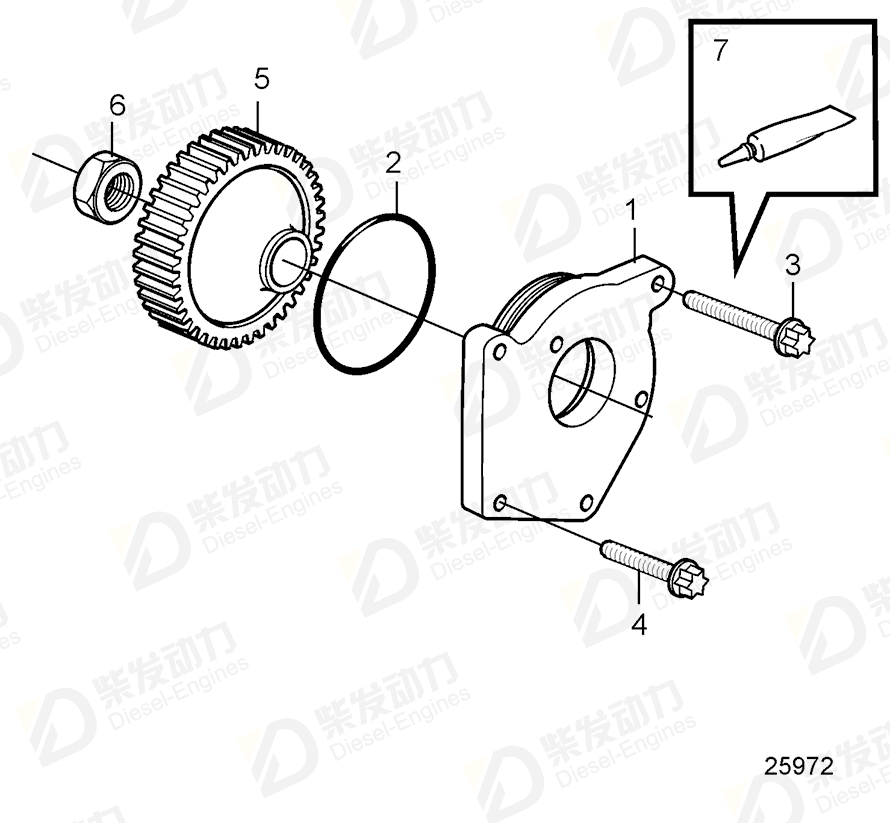 VOLVO Hexagon screw 3586624 Drawing